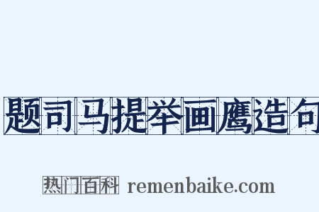 题司马提举画鹰造句是什么意思的图片